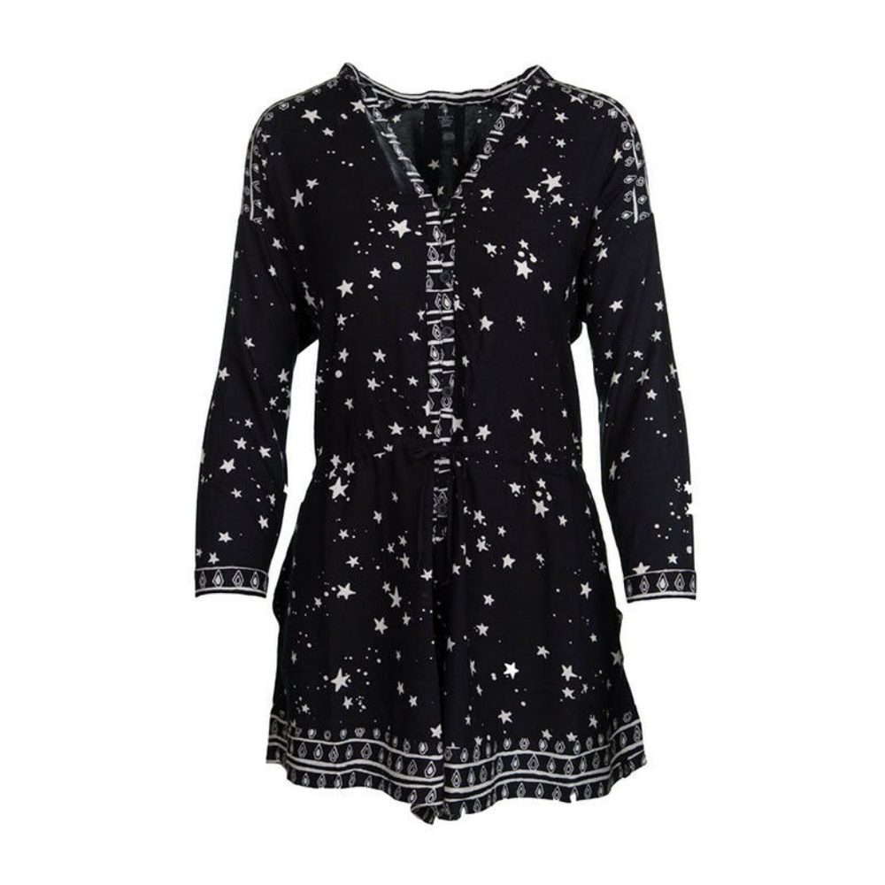volcom georgia may jagger black romper size medium - Picture 2 of 5